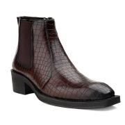 lock Heel Height Increasing Casual Formal Slipon Elevator Chelsea Boot