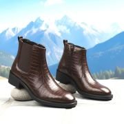 lock Heel Height Increasing Casual Formal Slipon Elevator Chelsea Boot