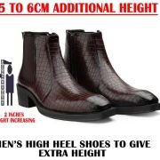 lock Heel Height Increasing Casual Formal Slipon Elevator Chelsea Boot