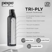 Stainless Steel Water Bottle Oslo Black 980ml