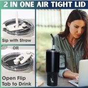 Leczonio Tumbler with lid and Straw