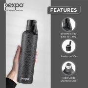 Stainless Steel Water Bottle Oslo Black 980ml