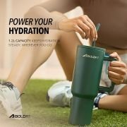 Boldfit Tumbler Bottle with Lid and Straw 1.2L