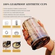 Stainless Steel Tumbler with Lid & Straw, 100% Leakproof Tumblers