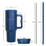 SOLARA Echo Insulated Tumbler with Straw and Lid,1200 ml