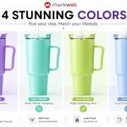 MARKWELL 1800ml Large Capacity Plastic Tumbler