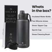 SOLARA Insulated Water Bottle 1 Litre, Hot Water Bottle